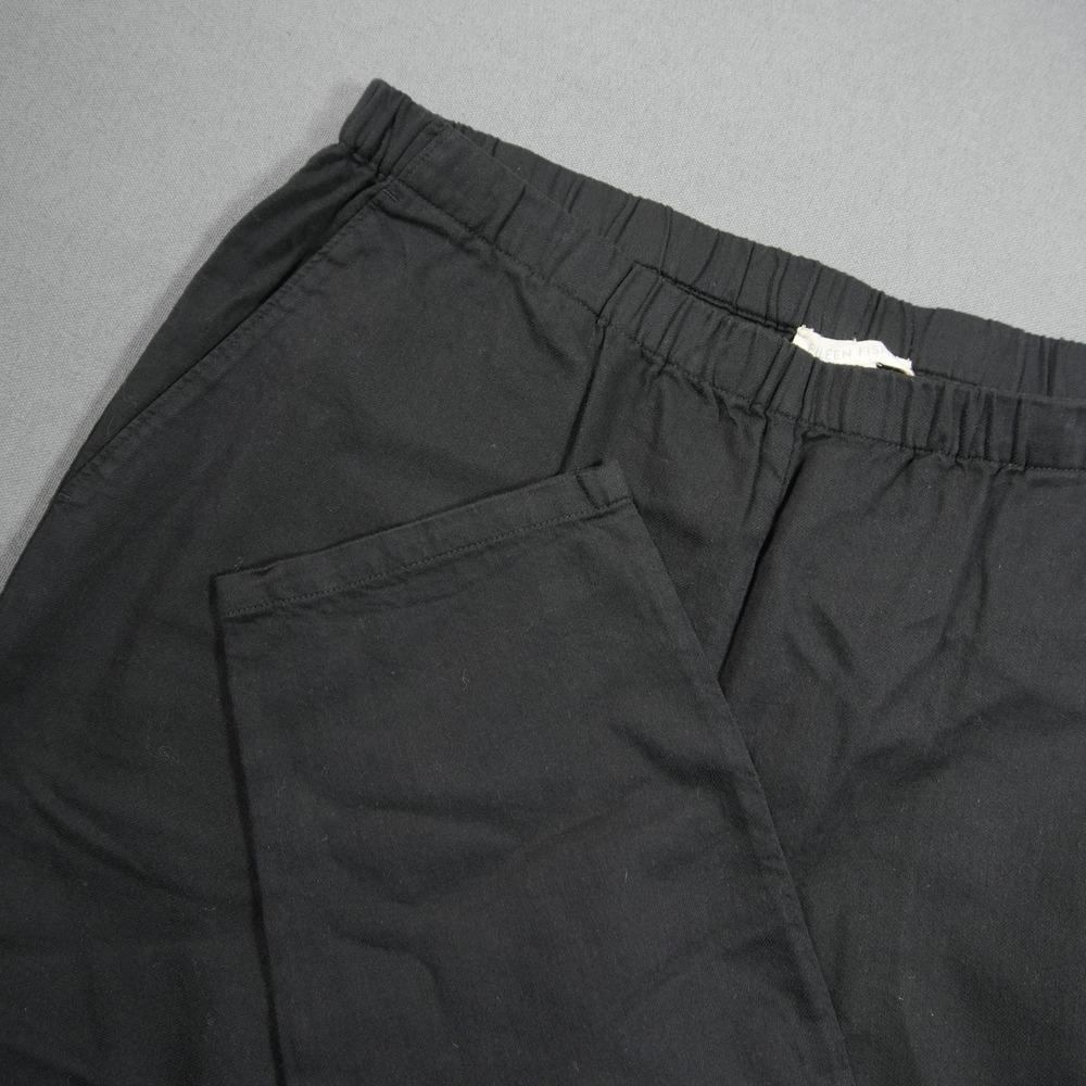 Eileen Fisher Organic Cotton Elastic Waist Women Pants S Office Business Coastal